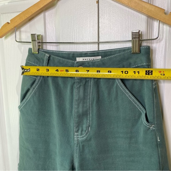 PacSun Teal Low Rise 90s Carpenter Pants Sz 23 - Picture 4 of 11